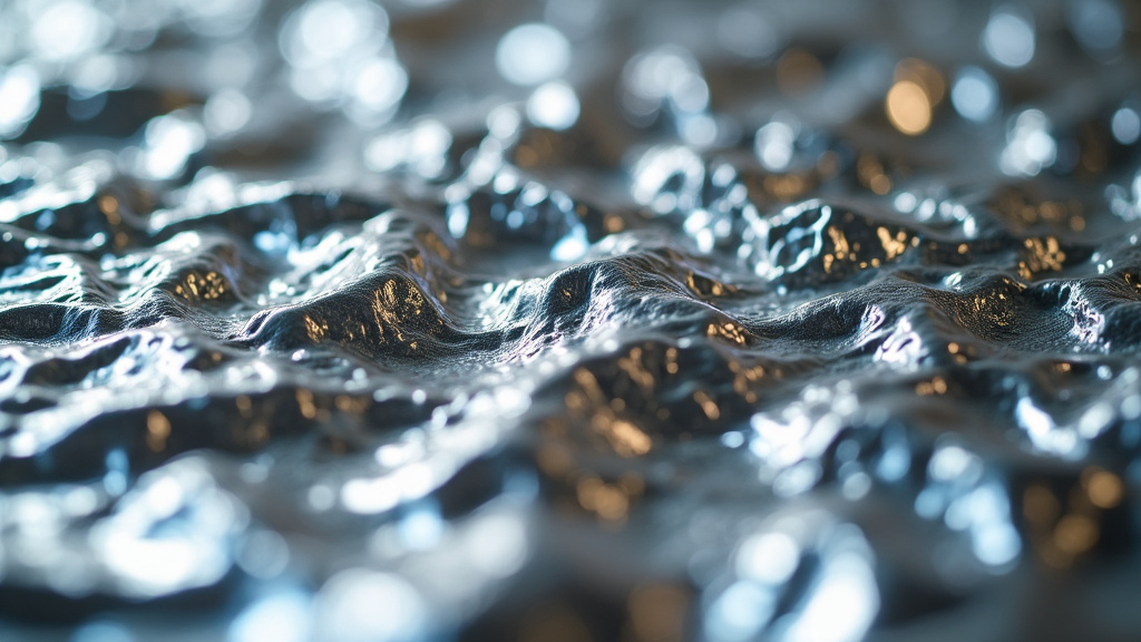 Close-up of shiny, crushed aluminum cans transitioning into polished aluminum sheets.