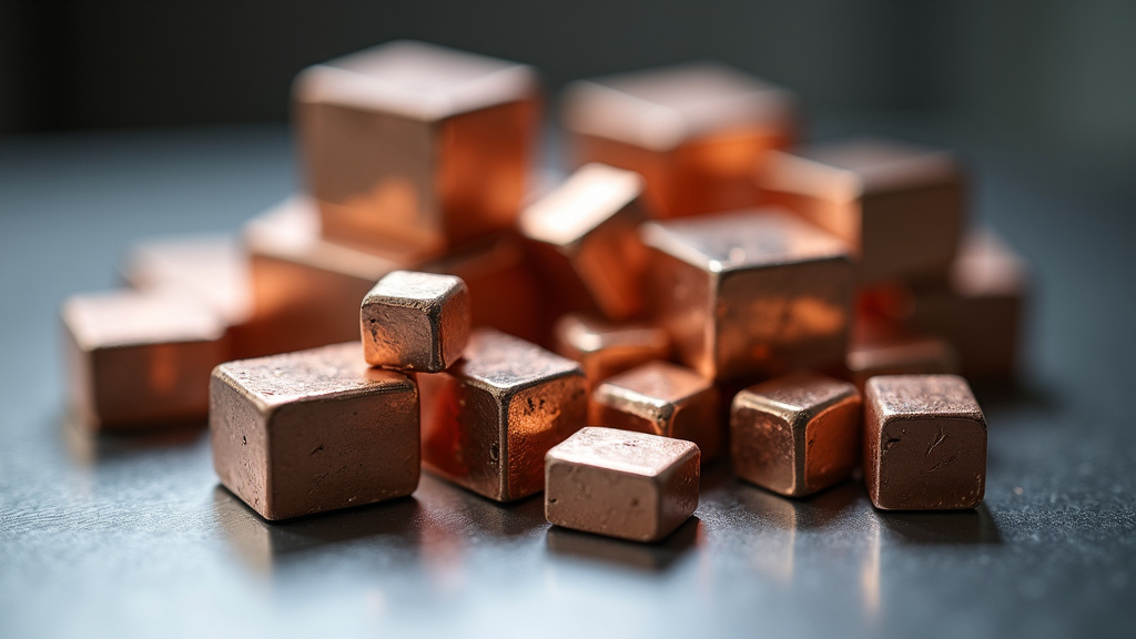 Close-up of shiny recycled metal chunks and coils in industrial metals, showcasing their quality and environmental responsibility.